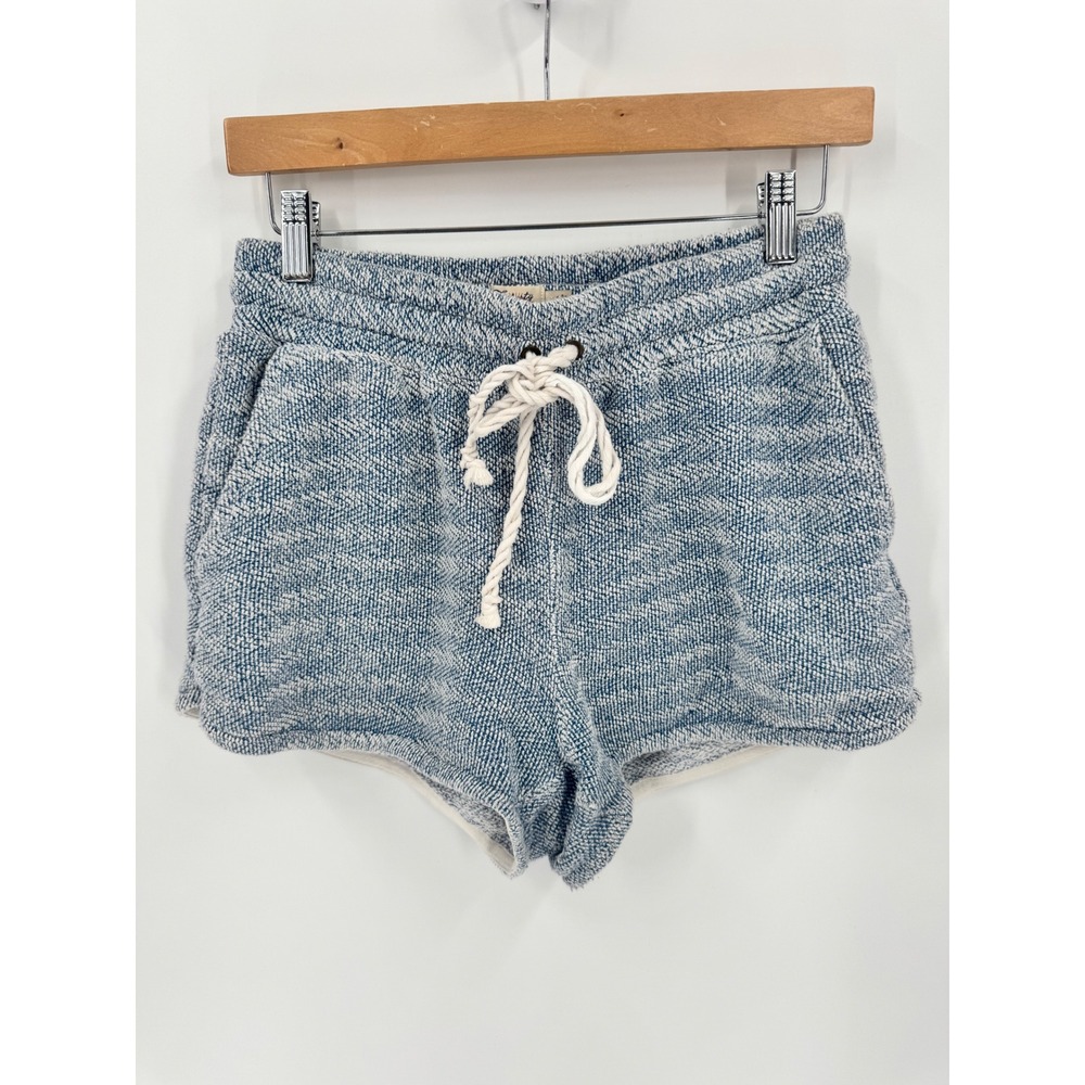 Faherty Knit Whitewater Shorts Women S Blue Organic Cotton Drawstring Lounge
